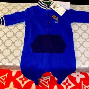 Baby Boy Polo bear 3 months one piece NWT